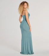 Patricia Glitter Cowl Neck Column Dress